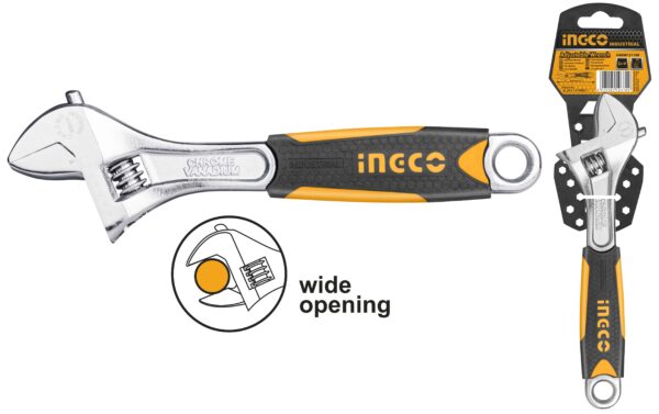 Llave Perico 10" Con Mango Ergonómico HADW131108 INGCO